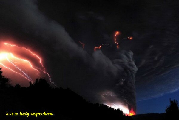 Извержение вулкана в Чили