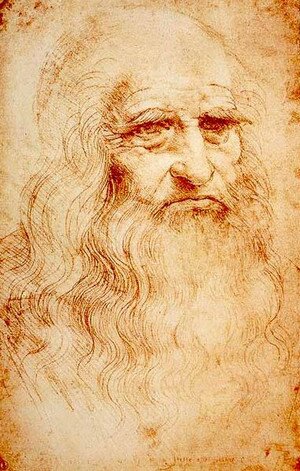 Леонардо да Винчи. Автопортрет.