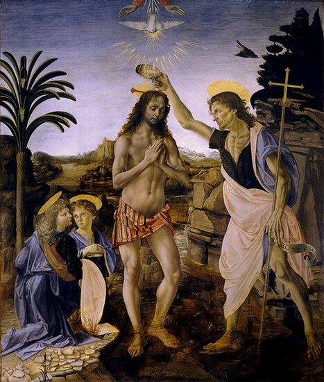 "Крещение Христа" Андреа дель Верроккьо