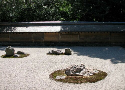 Сад камней в храме Рёан-дзи