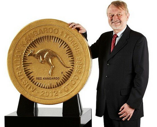 Самая большая золотая монета в мире изготовлена в Австралии